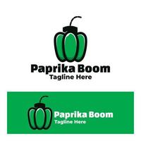 logo paprika boom arte ilustración vector