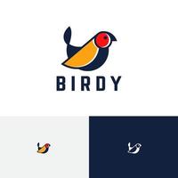 Cute Bird Animal Wildlife Nature Zoo Logo vector