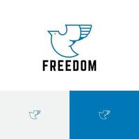Dove Pigeon Wing Fly Freedom Bird Animal Logo vector