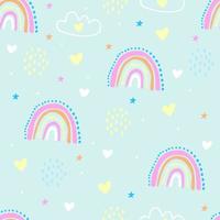 Rainbow seamless repeat all over print vector