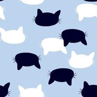 Cat seamless repeat all over pattern vector