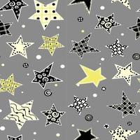 estampado de patrones repetidos sin costuras de estrellas vector