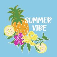 Fruits summer vibes isolated vector icon