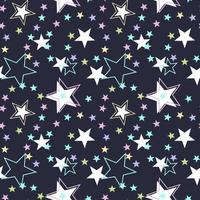 Stars seamless repeat all over pattern vector
