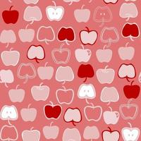 Apple seamless repeat all over pattern vector