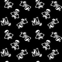 Skeleton seamless repeat all over pattern vector