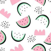 Water melon seamless repeat all over pattern vector