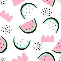 Water melon seamless repeat all over pattern vector