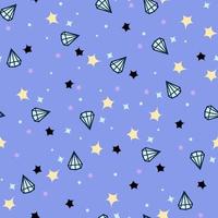 Diamond and star seamless pattern vector