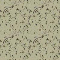 Hiking map seamless repeat pattern print vector