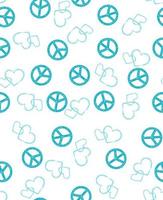 Peace sign repeat seamless pattern vector