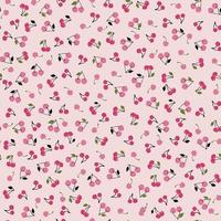 Cherry seamless repeat all over pattern vector