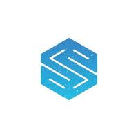 abstract initial letter TS logo in blue color isolated in white background applied for business and consulting logo also suitable for the brands or companies that have initial name ST vector