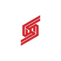 abstract initial letter SS logo in red color isolated in white background applied for auto detailing supplies company logo also suitable for the brands or companies that have a same initial name vector