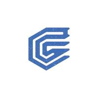 abstract initial letter CC logo in blue color isolated in white background applied for business and consulting logo also suitable for the brands or companies that have a same initial name vector