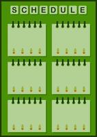 Daily and weekly planner with Cactus vector
