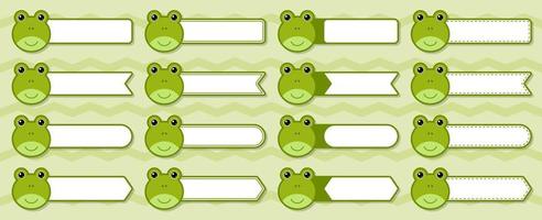 Note sticker set with Frog vector