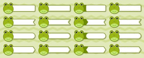 Note sticker set with Frog vector