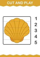 Cut and play with Seashell vector