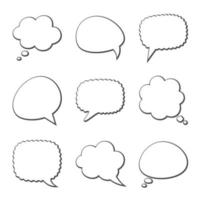 Collection of speech bubbles isolated vector