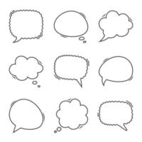 Collection of speech bubbles isolated vector