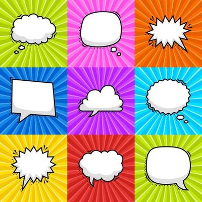 Collection of speech bubbles isolated