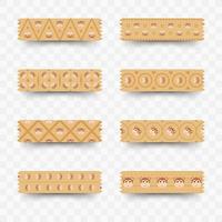 Set of Monkey washi tape vector