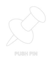 Push Pin tracing worksheet for kids vector