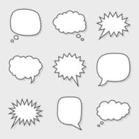 Collection of speech bubbles isolated vector