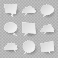 Collection of speech bubbles isolated vector