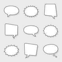 Collection of speech bubbles isolated vector