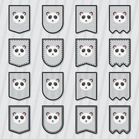 Note sticker set with Panda vector