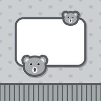 Greeting card template with Koala vector