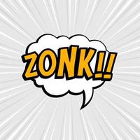 Comic speech bubbles isolated with text ZONK vector