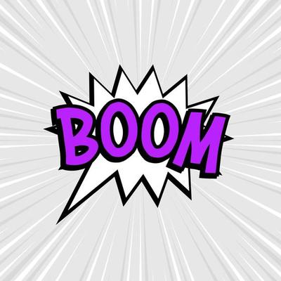 Comic speech bubbles isolated with text BOOM