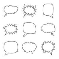 Collection of speech bubbles isolated vector