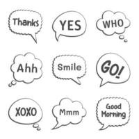 Collection of speech bubbles isolated with text vector