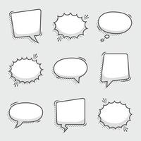 Collection of speech bubbles isolated vector