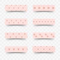 Set of Pig washi tape vector