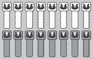 juego de pegatinas de notas con mofeta vector