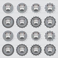 Note sticker set with Zebra vector