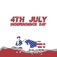 USA independence day 4th July vector