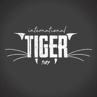 grunge del logotipo del día internacional del tigre vector