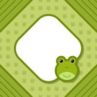 Greeting card template with Frog vector