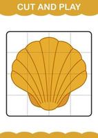 Cut and play with Seashell vector