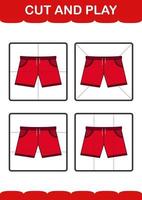 Cut and play with Shorts vector