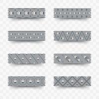 Set of Zebra washi tape vector