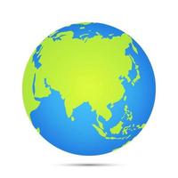 Globe flat design style on white background vector