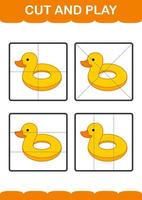 Cut and play with Inflatable Duck vector