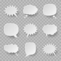 Collection of speech bubbles isolated vector